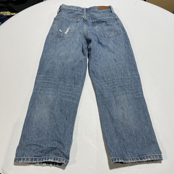 Express Jeans Women's 00 26x24 Dad Jean High Rise Distressed - Picture 4 of 12